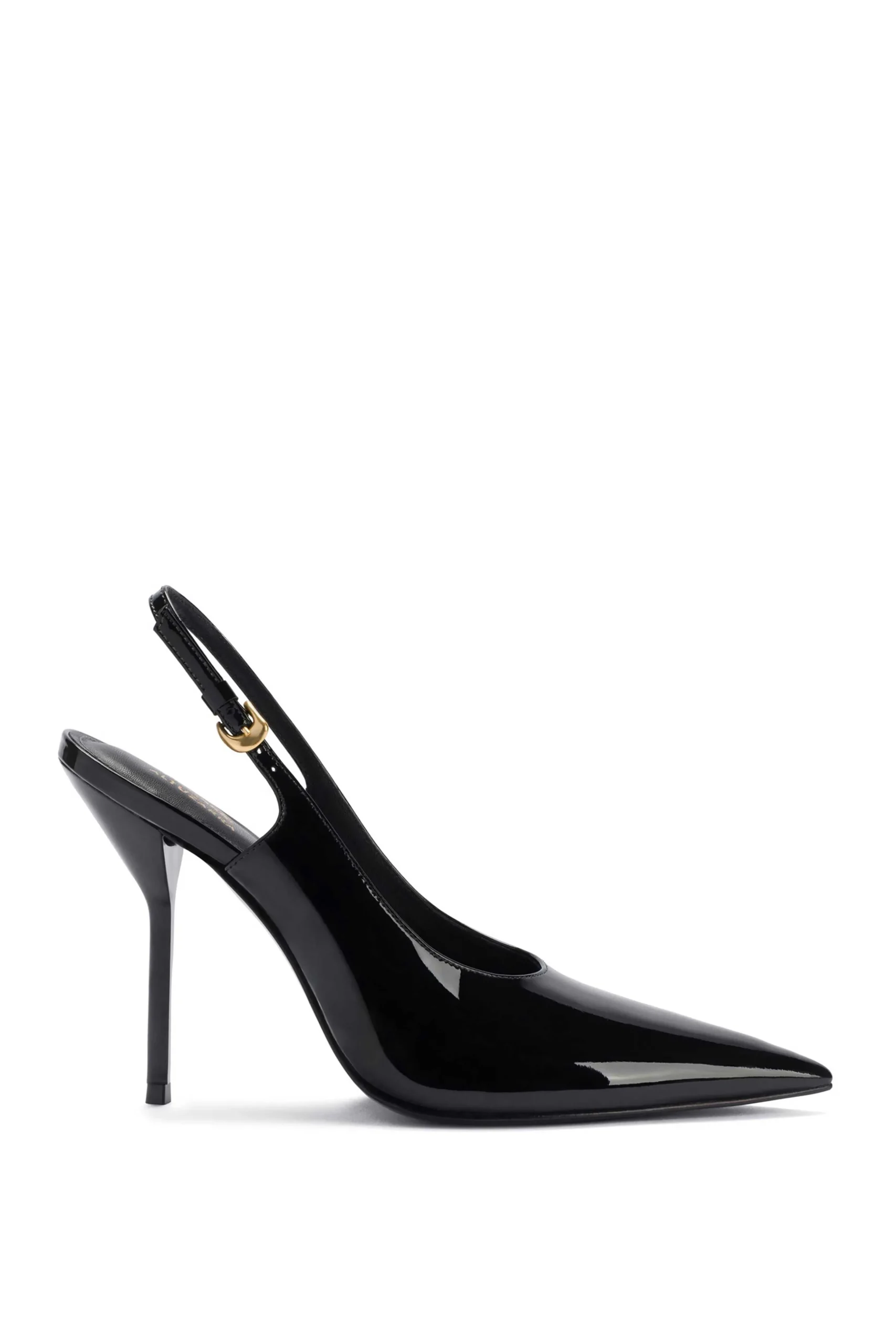 Larroudé X Altuzarra Pump In Black Patent Leather