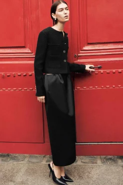 Larroudé X Altuzarra Pump In Black Leather