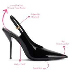 Larroudé X Altuzarra Pump In Black Patent Leather