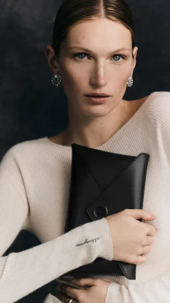 'Medallion' Envelope Clutch Satin